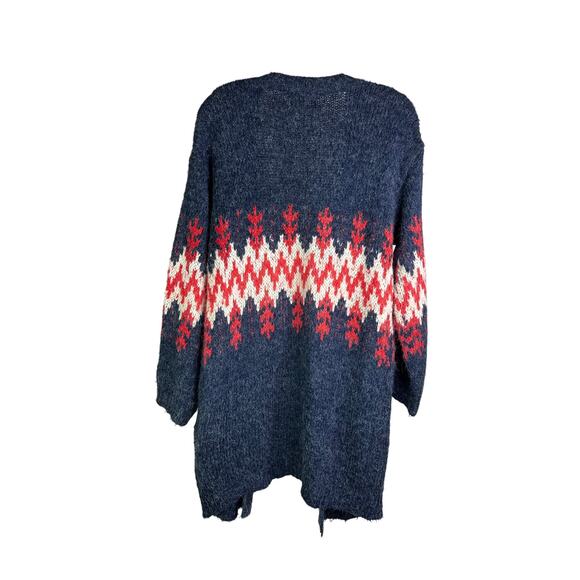 Mia & Tess Cardigan Sweater Womens S Slate Blue Knit Long Sleeve Open Front Cozy - Picture 3 of 9